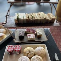 Vegan afternoon tea. Good selection of cakes, scones and sandwiches. Hot drinks available with Milk alternatives  at Hilton Bournemouth in Bournemouth