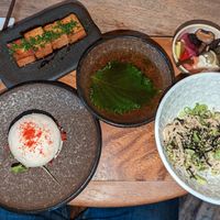 Five plate vegan set menu at Izakaya Restaurant & Lounge Bar in York
