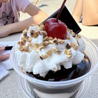 Non dairy sundae. It was delicious and the size was enough for 3 people to share. Kids loved it and so did the adults    at Walt Disney World - Ghirardelli Soda Fountain & Chocolate Shop  in Lake Buena Vista