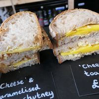 cheese sandwich  at Keystone Coffee in North London