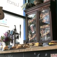 inside  at Keystone Coffee in North London