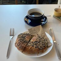 Vegan Shawarma Bagel - delicious!  at Keystone Coffee in North London