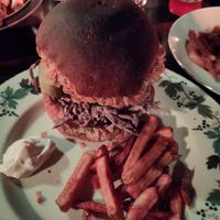 Mushroom burger (vegan main) at De Nijverheid in Utrecht