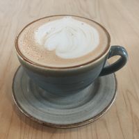 Oat milk cappuccino at ChapiYork in Bogota