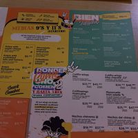 Menu  at ChapiYork in Bogota