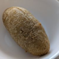 Carimañola. This was stuffed with so much yummy vegan cheese! at ChapiYork in Bogota