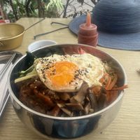 I thought this was 100% vegan, but the egg was real. Great for vegetarians, but not for vegans unless you ask specifically for vegan.  at ChapiYork in Bogota
