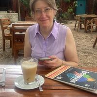 Iced latte with almond milk  at Potheads Pueblo in Tulum
