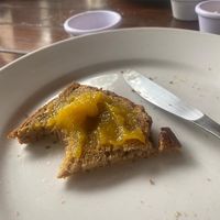 Mango jam on toast - heavenly  at Potheads Pueblo in Tulum
