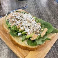 Vegan avocado toast  at The Porch in Prescott