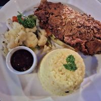 Linsen-Bobotie at Zuidste Kaap Pub & Restaurant in Western Cape