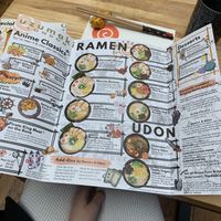 The menu  at Uzumaki  in London
