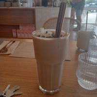 Peanut butter protein smoothie at Convoy Commune in Merewether
