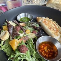 Empanada from our recent July visit  at VINIA Wine & Kitchen in Winter Park