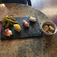 Vegan cheeseboard and gluten free crackers at VINIA Wine & Kitchen in Winter Park