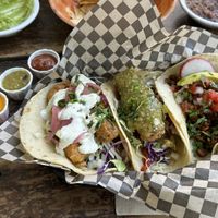 Really delicious vegan tacos, and a good selection of options to choose from!  at Tacovore in Eugene