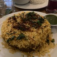 Plant-based chicken Biryani  at Tula in Montreal