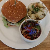 Tikki burger at Tula in Montreal