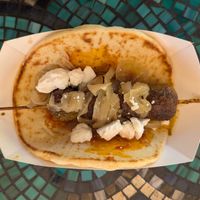 Vegan Meatball Kebab at Universal Studios - Doc Sugrue's Desert Kebab House  in Orlando
