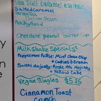 Vegan option on menu at Josh & John's in Colorado Springs