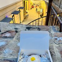 Outside seating area   at Stricha in Tbilisi