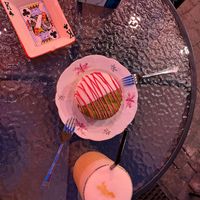 Raspberry matcha cookie. at Stricha in Tbilisi