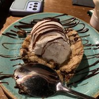 Lava cookie with ice cream   at TGI Fridays in Liverpool