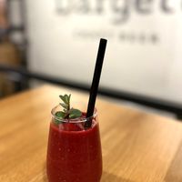 Delicious mixed berries smoothie! But be prepared for the fact that there are a lot of small hard berry seeds inside. at Dargett Brewpub in Yerevan