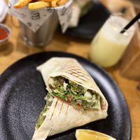 Juicy falafel wrap at Dargett Brewpub in Yerevan