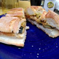 Vegan sandwich at A Putia in Siracusa