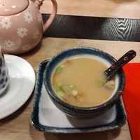 Miso soup and tea at Tokyo Sushi & Bar in Liege