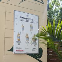 Menu at The Pineapple Hut in Charleston