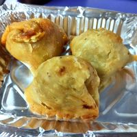 Vegetable samossa at Out of India in Barcelona