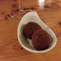 Chocolate truffles at Osteria in Bolla in San Luca