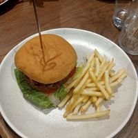 Vegan classic burger at Ikigai Coffee Shop in Lightsview