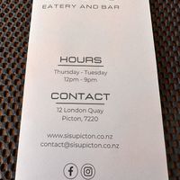 Details  at Sisu in Picton