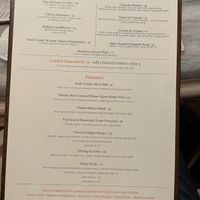 Menu (dinner)  at Carcara in Phoenix