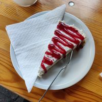 Vegan cheesecake at Cafe Miller in Hamburg