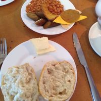 English breakfast and cold cuts at Cafe Miller in Hamburg