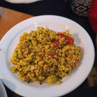 Scrambled tofu at Cafe Miller in Hamburg
