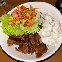 Gyros in a bowl  at Cafe Miller in Hamburg