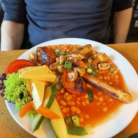 Vegan English breakfast  at Cafe Miller in Hamburg
