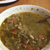 White bean soup at Boots Bakery & Lounge in Spokane