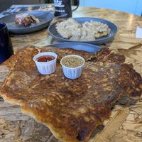 Korean pancake at Boots Bakery & Lounge in Spokane