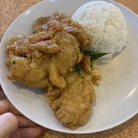 Butter Mushroom Rice (wet option) with additional chilies   at Eatwell Seafood 素善缘 in Miri