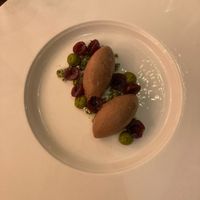 Chocolate, cherry and pistachio dessert.  at The Fig Tree Restaurant in Hassocks