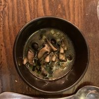 Wild mushroom soup.  at The Fig Tree Restaurant in Hassocks