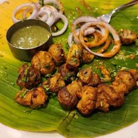 mushroom appetizer. tasty at MINAKSHI Veg Restaurant and Cafe in Pondicherry