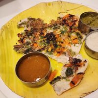 mixed veggie uthappam. yum at MINAKSHI Veg Restaurant and Cafe in Pondicherry
