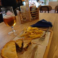 Vegan chickpea pie at Gato Legal Coffee Roastery in Ponta Do Pargo
